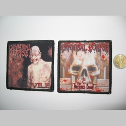 Cannibal Corpse ofsetová nášivka po krajoch obšívaná  cca. 9x9cm  cena za 1ks! skladom uz len nášivka vpravo.